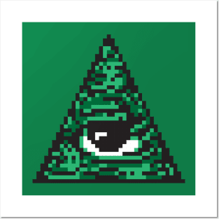 Illuminati pixel art Posters and Art